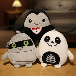 Divertido dibujos animados de juguete de peluche de Halloween monstruos zombie bat muñeca horror peluche juguete decoración de la fiesta de la fiesta de halloween regalo para niños