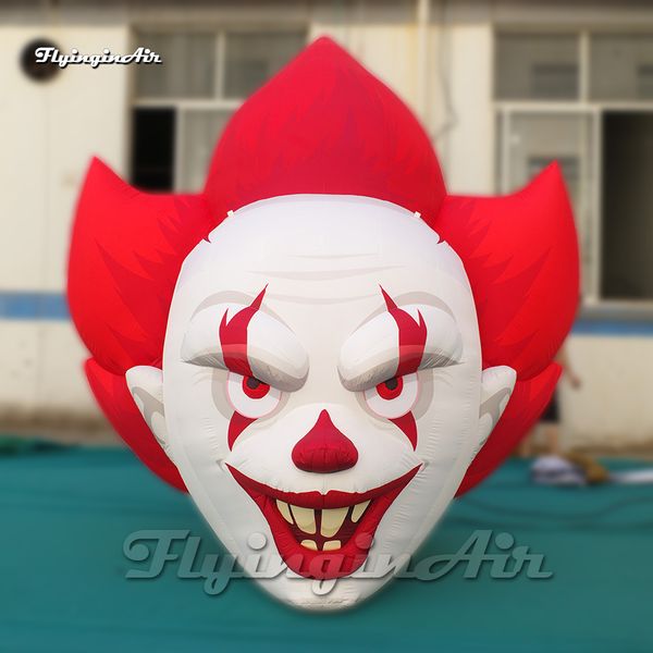 Drôle suspendu géant mal souriant gonflable tête de Clown ballon Air exploser Halloween dessin animé Figure pour la décoration de fête de carnaval