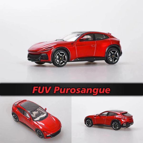 Drôle en stock 1 64 F SUV FUV Purosangue Rosso Corsa Grigio Diecast Diorama Car Model Collection miniature Toys 240329