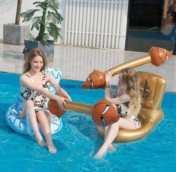 drôle gonflable closestool fête jeu d'eau sport bâtons de combat piscine matelas canapé chaise tubes créatifs flotte jouet