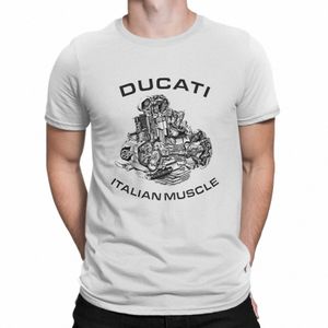 T-shirts musculaires italiens drôles hommes col rond Cott T-shirts Ducati T-shirts à manches courtes idée cadeau vêtements y56A #