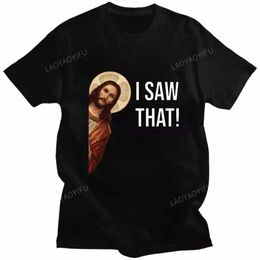 Grappige Jezus Ik Zag Die Meme Print Grafische T-shirt Mannen Vrouwen T-shirt Korte Mouw Creativiteit Casual Zomer Shirt streetwear Tops S3qb #
