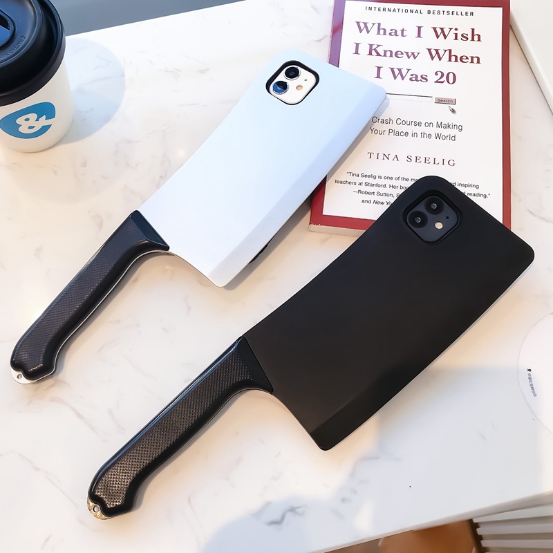 Funny Kitchen Knife Machete Soft Phone Case for iPhone 14 13 12 11 Pro Max XS XR 8 7 Plus