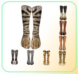 Calcetines divertidos de algodón con tigre y leopardo para mujer, Animal feliz Kawaii, Unisex, Harajuku, bonito calcetín informal hasta el tobillo, Party1917468