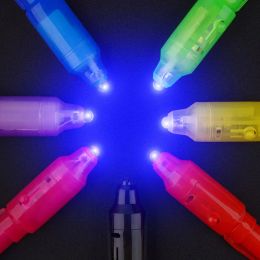 Funny Luminous Light Pen Magic Purple 2 in 1 UV Black Light Combo Dessin Invisible Ink Pen Learning Novelty Toys for Child