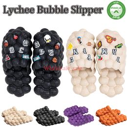 Zapatillas de burbujas de Lychee divertidas, zapatillas de ducha antideslizantes suaves, zapatillas de casa masajeadoras, sandalias de playa transpirables