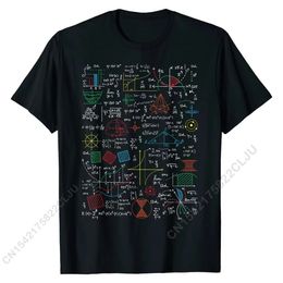 Drôle professeur de mathématiques idée cadeau mathématiques formules feuille T-Shirt marque Normal coton hauts pour hommes T-Shirt imprimé sur 240223