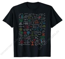 Formules de professeur de mathématiques drôles IDEA MATHÉMATIQUES FORMES THIRT THIRT NORMAL COTTON MENS TOPS T-shirt imprimé sur 2205214386084