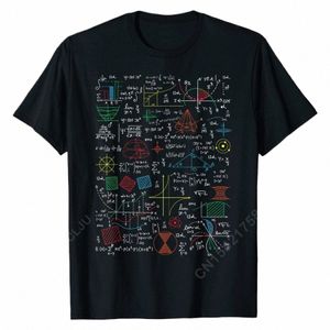 Grappige Wiskundeleraar Cadeau Idee Wiskunde Formules Sheet T-Shirt T Shirt Merk Normale Cott Heren Tops T Shirt Gedrukt op 09YO #