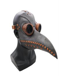 Drôle Médiéval En Cuir Peste Docteur Masque Oiseaux Halloween Cosplay Carnaval Costume Accessoires Mascarillas Fête Mascarade Masks201L9347321