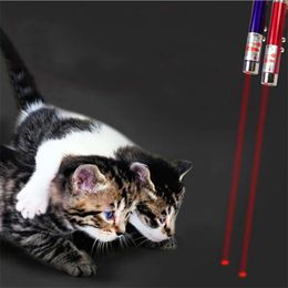 Grappige Mini Pointer Red Laser Led Light Pet Cat Toys Keychain 2 In1 Tease Cats Pen FY3825 0805 S FY385