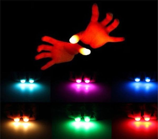 Luz de novedad divertida pulgares LED Light Filling Fingers Trick Magic Props Amazing Glow Toys Kids Kids Luminous Gifts9684268