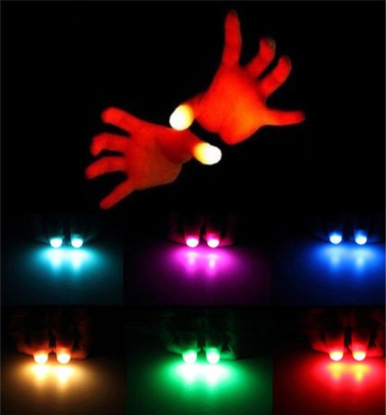 Funny Novelty Lighpup Thumbs LED Light clignotant doigts magiques