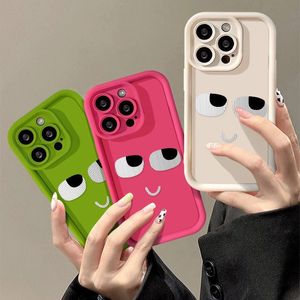 Étui peint drôle coque de téléphone de mode expression heureuse pour iPhone 15 étuis iPhone 14 11 12 13 15 Pro Max 7 8 15 Plus X XR XS Max SE coque souple résistante aux chocs lyp071