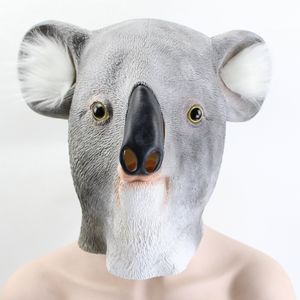Divertido loro perro rinoceronte hipopótamo gallo Koala Animal máscara látex fiesta Panda unicornio Animal máscara chico fiesta Halloween máscara