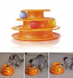 Grappig huisdier kattenspeelgoed Intelligentie Triple Play Disc Hondenkatspeelgoed Ballen Drielaags klauwbal Dierbenodigdheden6078206