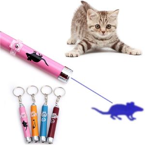 Funny Pet Cat Toys Led Laser Pointer Light Pen met Bright Animation Mouse Shadow Interactive Holder voor Cats Training Tool