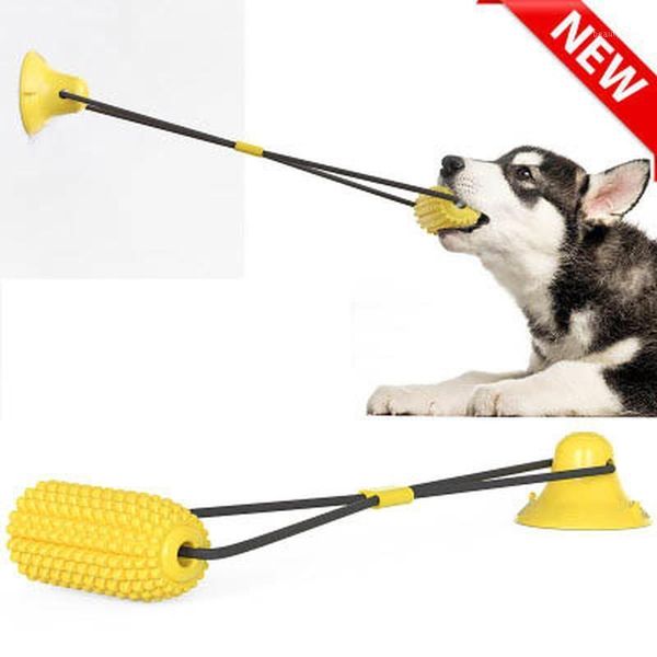 Drôle Pet Jouet En Caoutchouc Chien À Mâcher Brosse À Dents Dents De Nettoyage Jouets Maïs Molaire Bâton Animaux Chiens Fournitures Interactives Peut Faire Un Son Petit Animal