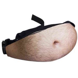 Drôle Pop Papa Bod Argent Fanny packs Hommes Sacs De Voyage Couleur Chair Creative Fanny Pack Bière Fat Belly Bum Poche Taille Sac 220626