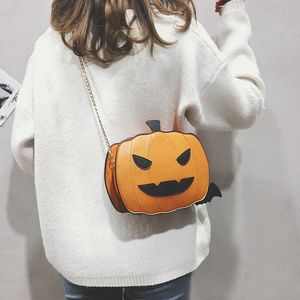 Chaîne de citrouille drôle petit sac femmes Halloween démon Version coréenne dessin animé mignon épaule bandoulière 230927