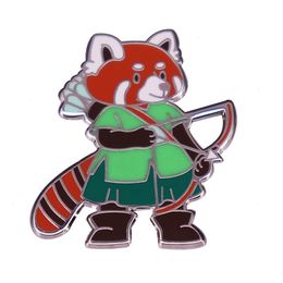 Pin d'émoil hard drôle Pin Kawaii Cartoons Little Panda Archer Animal Metal Brooch Accessorie Fashion Badge Bijoux Gift