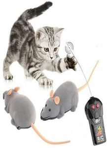 Funny RC Animals Wireless Remote Control RC Electronic Rat Souris Mouse Toy for Cat Puppy Kids Toy Gifts MX2004141028085