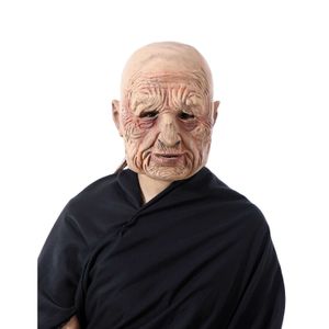 Drôle réaliste vieil homme masque en latex latex personnes âgées masques de tête complète Halloween Costume Party Props adulte X0803