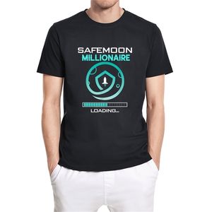 Grappige SafeMoon Millionaire Loading CryptOcursecy Heren Shirt Korte Mouw Vintage Unisex T-shirt Katoen Tops Tee Oversize 210714
