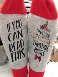 Dicton drôle si vous pouvez lire ces chaussettes apportez-moi du vin café thé whisky cadeaux chaussettes pour femmes noël mots décontractés chaussettes LJJK2472722211