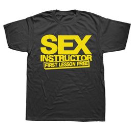 Grappige Sex Instructeur Gedrukt Zomer Humor Grap T-shirt O-hals Korte Mouw Casual Unisex T-shirt Hip Hop Streetwear Volwassen Tees 240321
