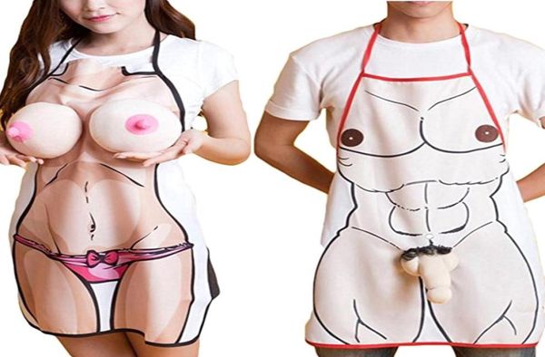 Delantal divertido y sexy con estampado de senos en 3D, cocina sexy, Delantal, fiesta, Avental, vestido elegante, Tablier, cocina, regalo para amantes 2010077645718