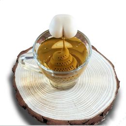 Infuseur à thé en Silicone drôle sachet de thé créatif caca forme de caca passoire à thé intéressante filtre à café réutilisable accessoires de diffuseur 240119