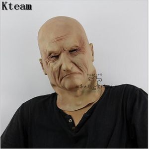 Drôle Souriant Vieil Homme Latex Masque Halloween Réaliste Personnes Âgées Plein Visage Masques En Caoutchouc Mascarade Cosplay Accessoires Adultes Size208I