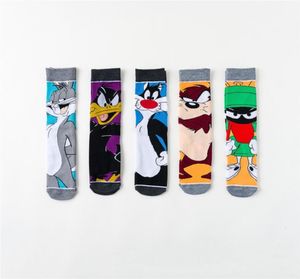 Grappige Sokken Mannen Hip Hop Joker Nieuwigheid Novedades Art Street Wear Eend Kat Cartoon Bob Esponja3560152