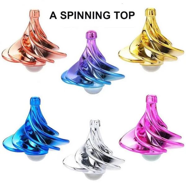 Funny Spinning Finger Tops Fidget Spinner Soulagement du stress Coloré Jouets rotatifs Gyro Décor Enfants Enfants Cool Nouveauté Spin Cadeaux 240115