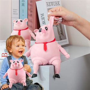Divertido Squeeze Pink Pigs Juguete antiestrés Cute Squeeze Animals Lovely Piggy Doll Stress Relief Toy Juguete de descompresión Niños Regalos