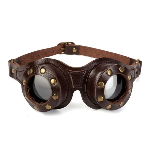 Divertidos Steampunks Leatherssteampunk, accesorios para hombre, gafas de Cosplay para Halloween, fiesta de adultos, gafas de utilería para caballero