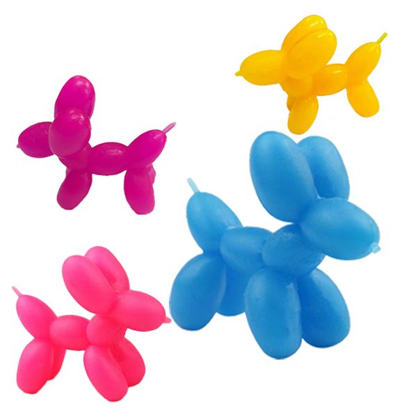 Jouets de chien extensibles drôles nouveauté 2.5 pouces ballon extensible chien TPR jouets anti-Stress spongieux pour les enfants