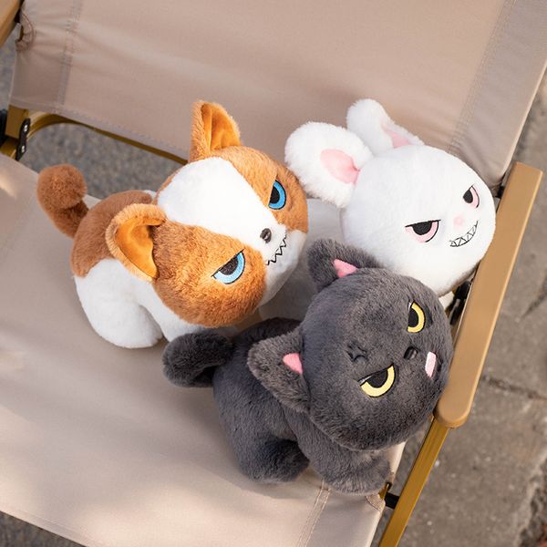 Jouet en peluche drôle chat lapin chien jouet en peluche huit pouces saisissant la machine poupée de poupée cadeau d'anniversaire de cilon de tissu chaud