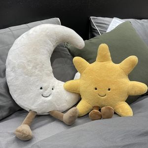 Grappige Zon Maan Zacht Knuffel Baby Leuk Sierkussen Comfort Poppen Home Decor Kerstcadeau Kinderen 231220