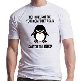 Drôle swith to linux angry smoking pingouin t shirts men ne nouveauté short-sleev tops programmeur informatique geek nerd tshirts