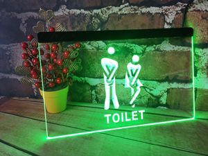 Grappige toiletingang bierbar pub club 3d borden led neon licht bord home decor ambachten