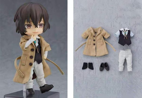 Toys drôles anime bungo chiens errants dazai osamu nakahara chuuya vrais vêtements pvc figure active jouet statue collection de collection poupée CH2725386