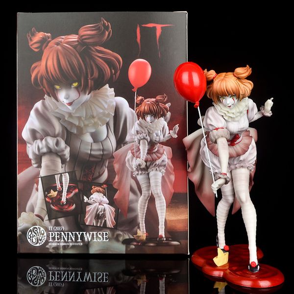 Jouets drôles Anime It Pennywise Figure Joker fille Stephen Kings IT Clown PVC figurine Anime Figure modèle jouets poupée cadeau