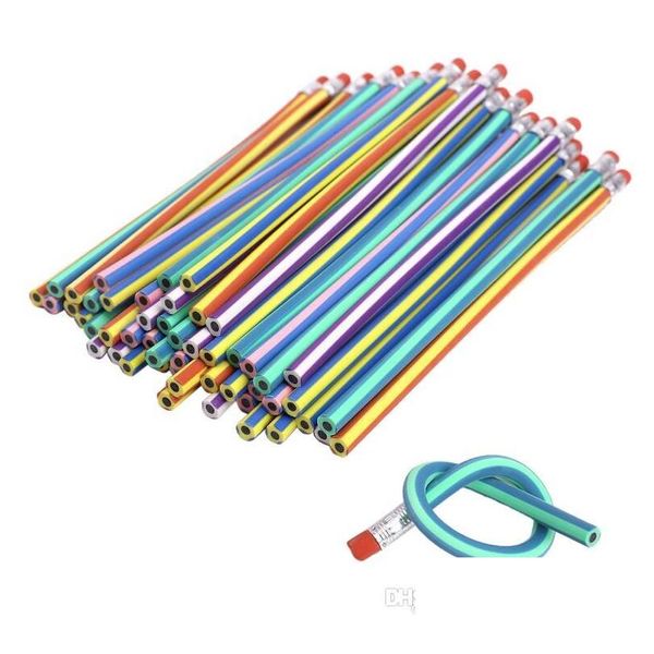 Drôle Jouets Mignon Colorf Pliable Doux Crayon Avec Gomme Jouet Coréen Papeterie Étudiant Récompensant Cadeau Enfants École Amusant Équipement D Dhtvj