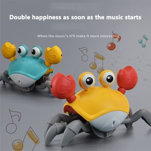 Funny Toys Cute Musical Rechargeable Crab Toy Crawling for Babies with Motion Sensor and Sound Great Baby Gift 230626