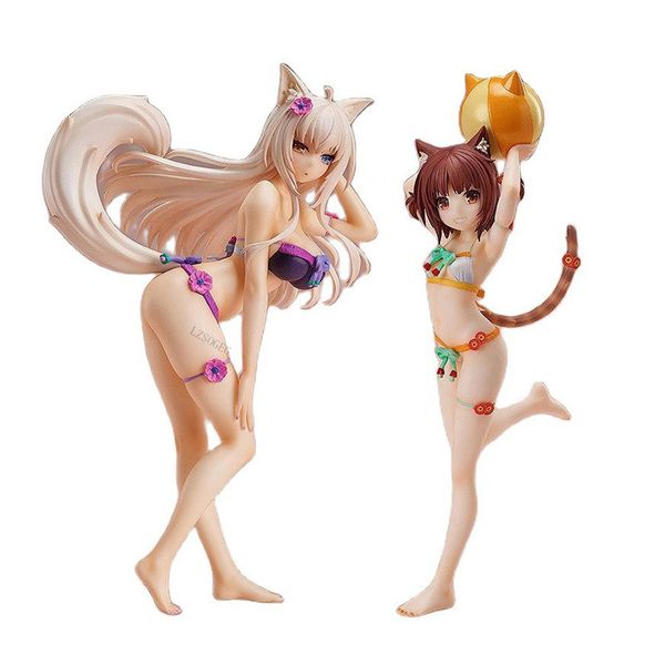 ¡Juguetes divertidos que liberan NekoPara Azuki coco traje de baño Ver! S-style 1/12 figura de acción de PVC Anime figura Sexy modelo juguetes colección D