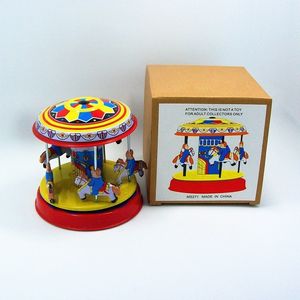 Funny Toys Funny Classic collection Retro Clockwork Wind up Metal Tin Gear High wheel Carousel toy Jouets mécaniques enfants cadeau de bébé 230705