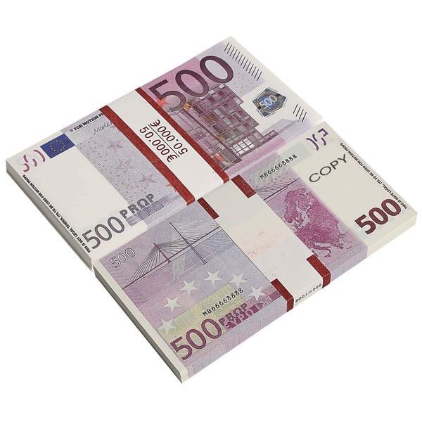 Toys drôle Paper Money 500 Euro Toy Dollar Bills réaliste fl imprime 2 siadér Bill Kids Party and Movie Accesstes Fake Pranks for Adts Ottw4