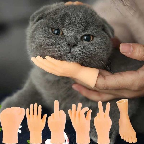 Juguetes divertidos bromas prácticas juguetes para niños gato mascota para niños mini guantes de dedo manos divertidas bromas nuevos juguetes para adultos niñas geniales